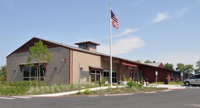 front entrance to animal shelter building
