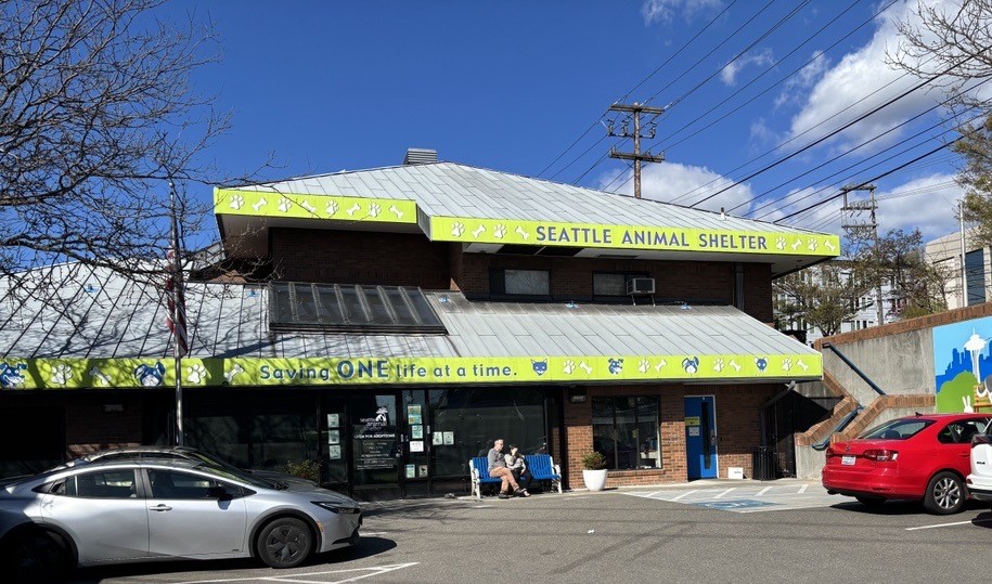 exterior entrance to Seattle Animal Shelter building